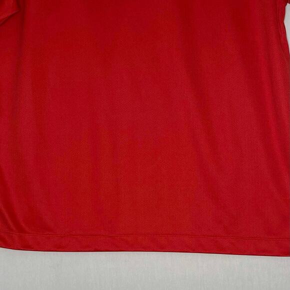 Nike Gold Mens Polo Shirt Large Very Red Company Logo White Swoosh Logo - Picture 4 of 8